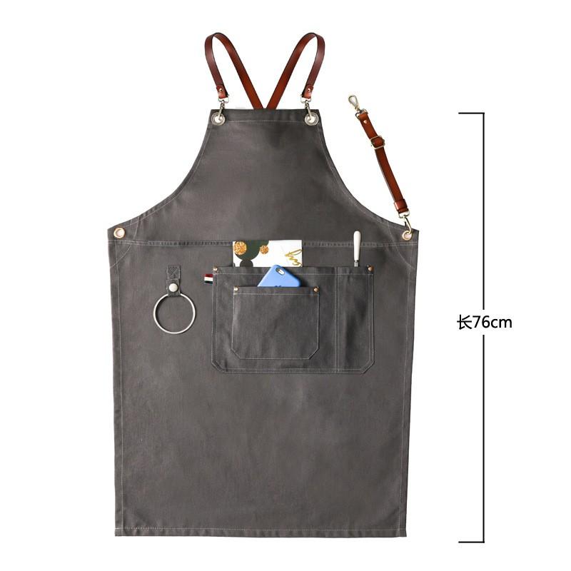 Unisex Working Apron PU Leather Strap Coffee Shop Barber Restaurant Florist Work
