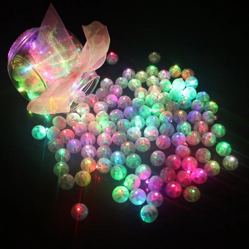 Lot Round LED RGB Flash Ball Lamps Hot Sale New Decoration Balloon Lights Flashlight Ball Lights Seven colors, White, Warm color, Blue, Purple