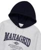 Maha Grid Basic Color Block Hoodie Light Gray(Mg2Efmm421A)