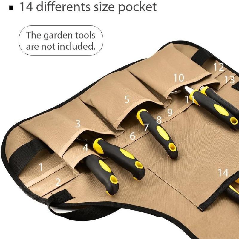 Waterproof Multi-Pocket Gardening Tool Apron Ideal for Mechanics Workwear Outdoor Garden Working Storage