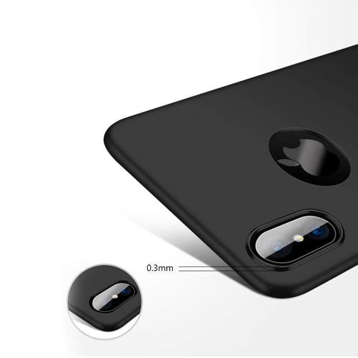 Coque X , housse Etui Protection silicone Ultra Mince résistante Anti-Rayures Anti-dérapante - Noir Mat