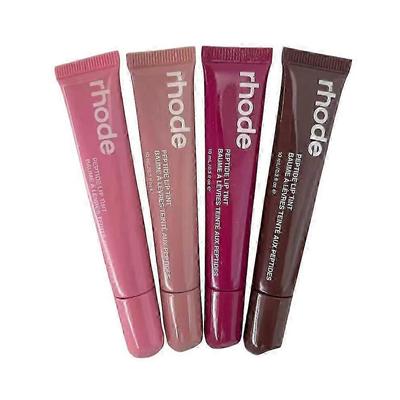 4 Pezzi Rhode Burrocacao Lucidalabbra Lunga Tenuta Idratante Peptide Trattamento Labbra 10ml / 0.3 fl oz