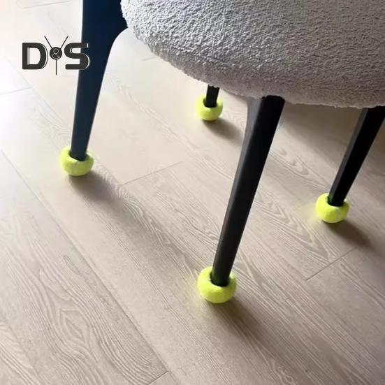 4 Pcs Pre-Cut Walker Tennis Balls for Furniture Legs Floor Protection Universal Walker Leg Felt Pad Glide Coverings for Seniors