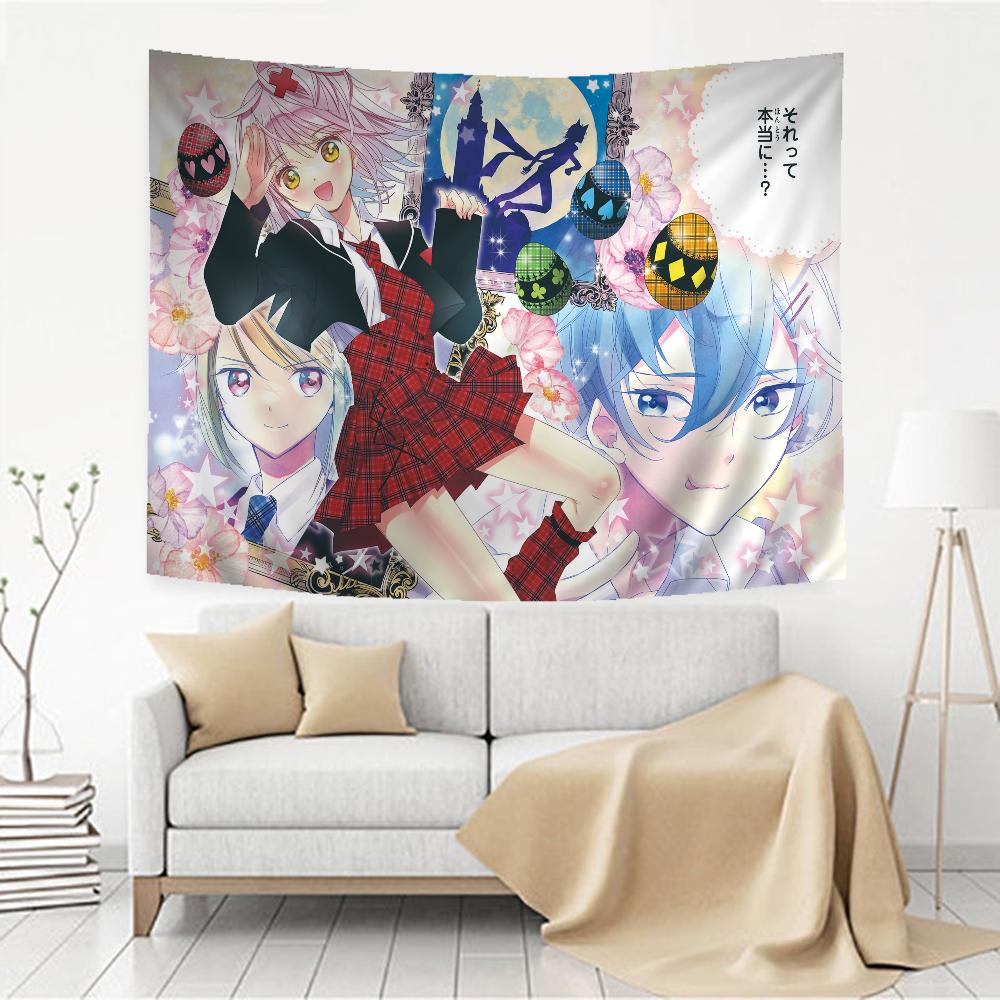Classic Japanese Anime S-Shugo C-Chara Printed Large Wall Tapestry Hanging Tarot Hippie Wall Rugs Dorm Home Decor