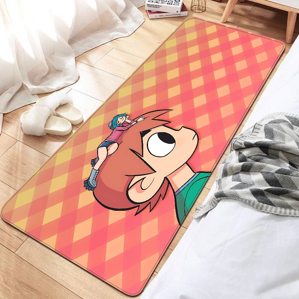 Scott Pilgrim Room Mats Anti-slip Absorb Water Long Strip Cushion Bedroon Mat Welcome Doormat