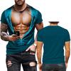 3D Fake Muscle T Shirt Men's New Short-sleeved Fitness Cool Tee Summer Funny Streetwear Cosplay Muscle Body T Shirt Spring Sale