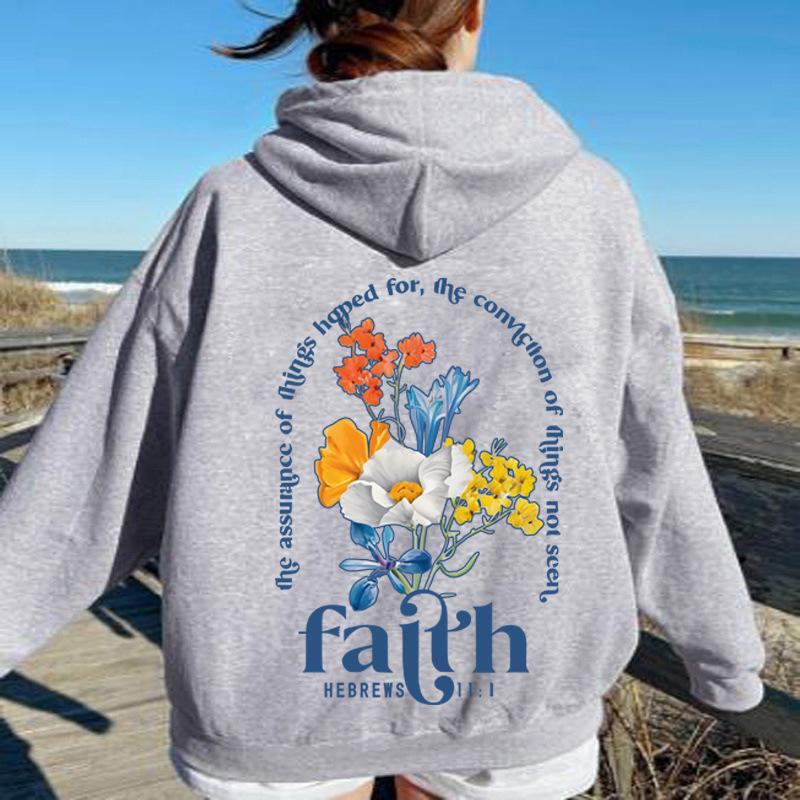 Autumn & Winter European-American Letter Print Hooded Sweatshirt - Women's Cotton Fashion