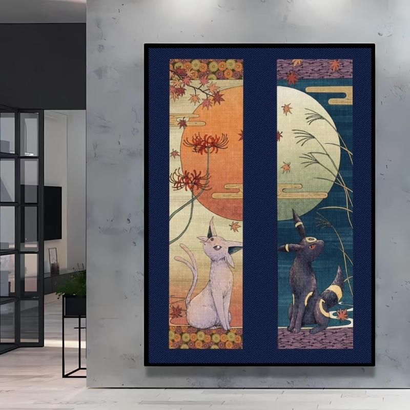 Canvas Artwork Painting Pokemon Lugia Poster Cartoon Character Picture Not Fading Modern Home Wall Decoration Birthday Gifts