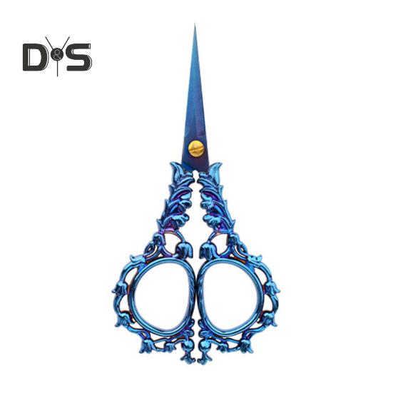 Vintage Carved Flower Scissors Heavy Duty Stainless Steel Sharp Blade Multipurpose Tailor Scissors DIY Embroidery Arts Crafts Crochet Yarn Needlework