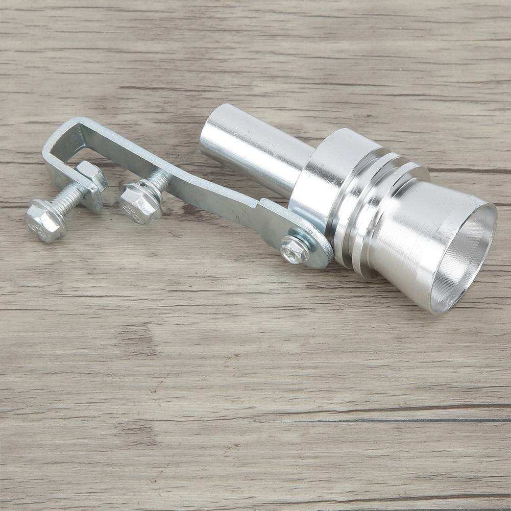 Aluminium Alloy Sound Tail Throat Exhaust Pipe Whistle Car Modified Part TC XL(Black)