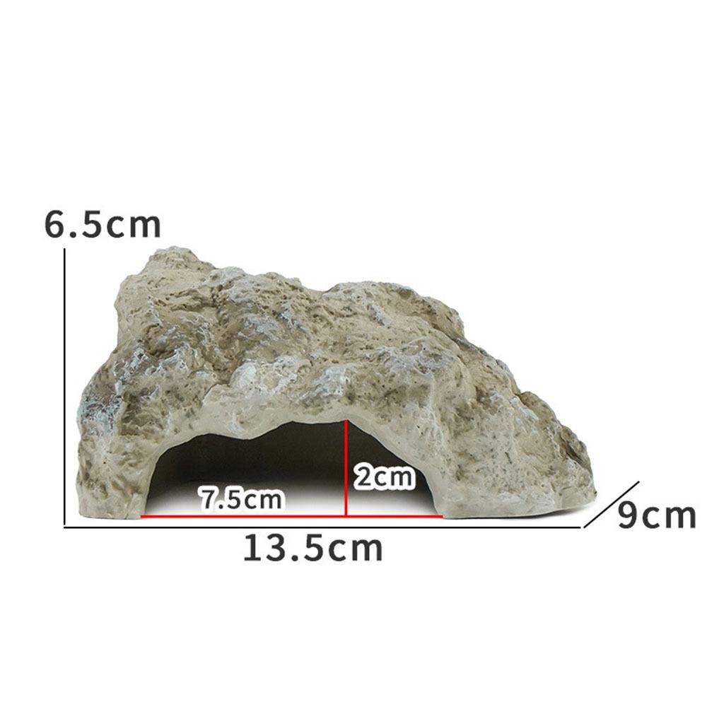 Artificial Bark Cave Hideout Unbreakable PVC Resin Alternative Tree Tunnel Decor for Baby Reptiles Geckos and Spiders White Green Yellow Grey