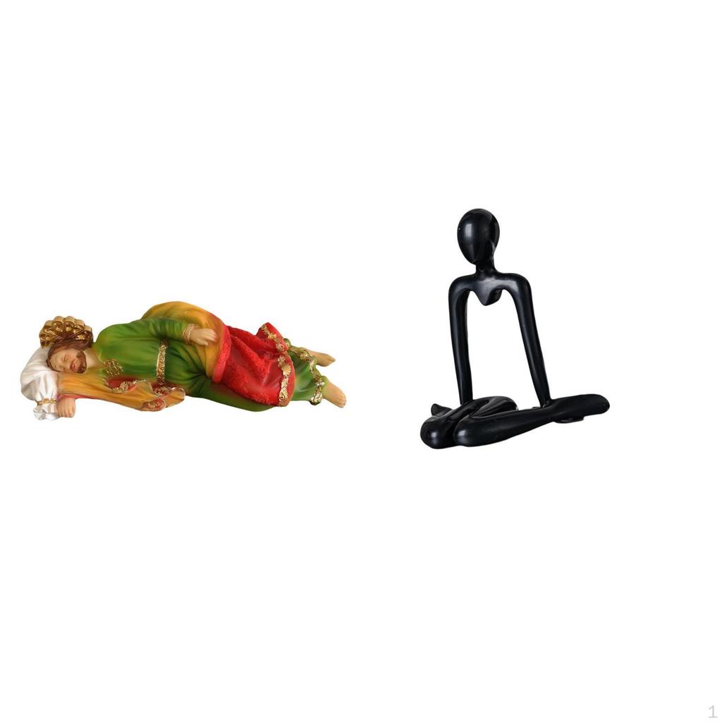 Resin Joseph Thinker Statue Abstract Jesus Sculpture Decorative Figurine for Tabletop Shelf Office