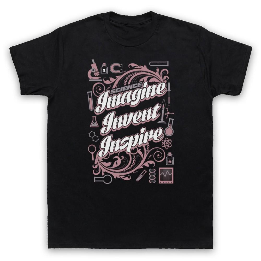Science Imagine Invent Inspire Geek Scientific Slogan Mens And Womens T-Shirt