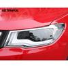 Head Light Lamp Cover Trim For Jeep Compass 2017 2018   Chrome Front Headlight Protection Frame Exterior Accessories