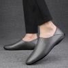 Round Toe Italian Casual Cow Leather Loafers Dress Shoes for Man Gents Genuine Leather Handmade Dress Men's Office Shoes