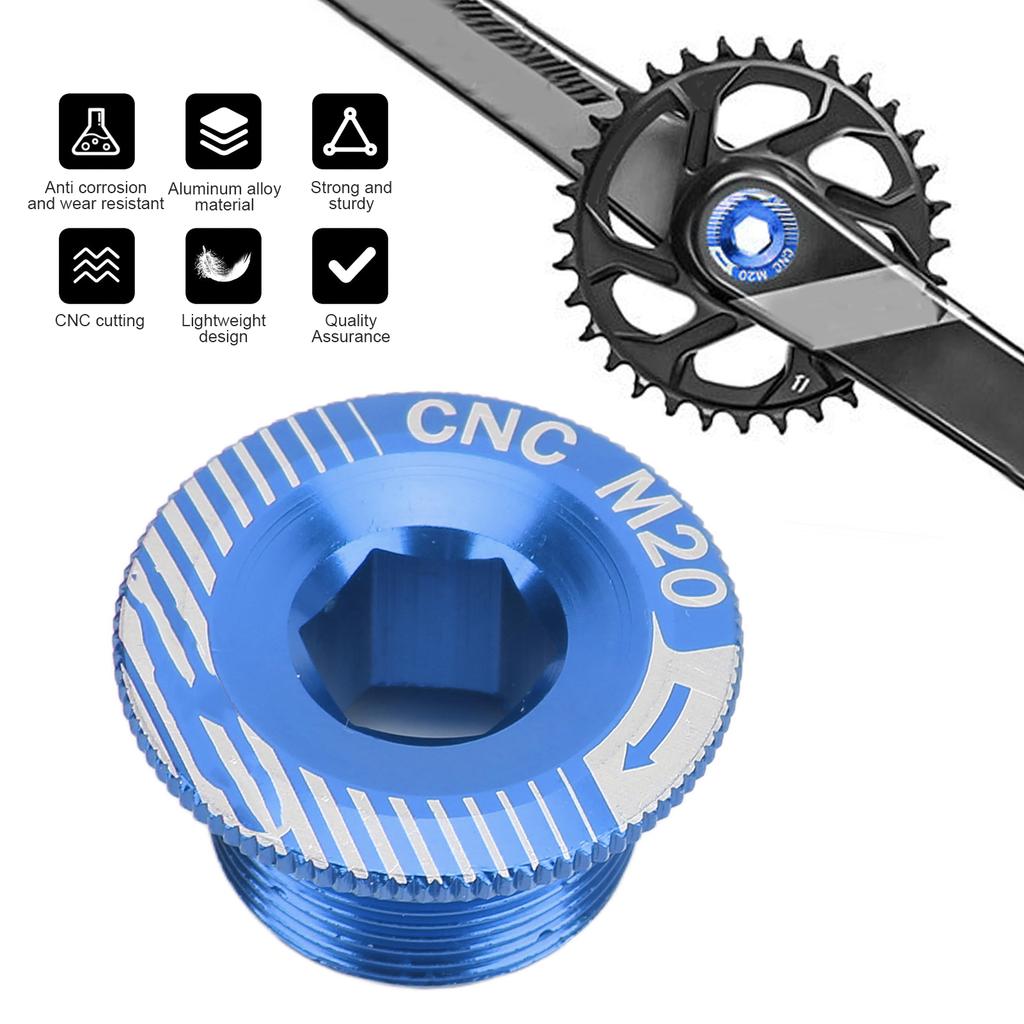 Crank Arm Screws Aluminum Alloy M20 Crank Fixing Screw Bike Crankset Arm S