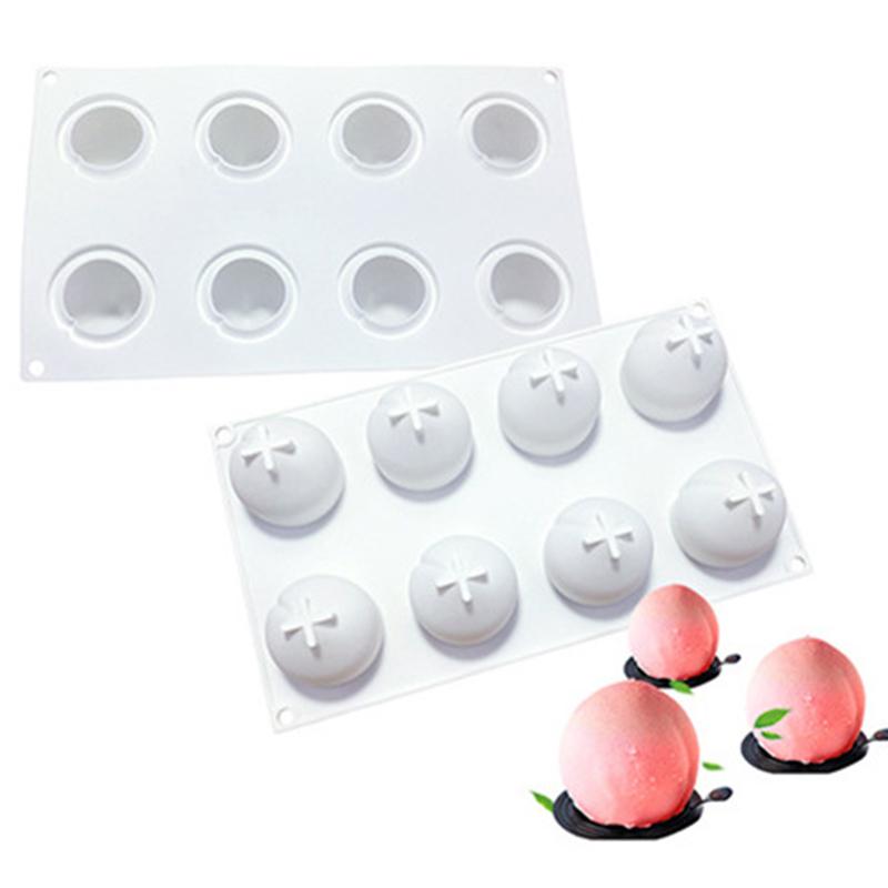8-Cell Fruit Shape Mousse Cake Mold Dessert Making Silicone Mold (No FDA, BPA Free) B