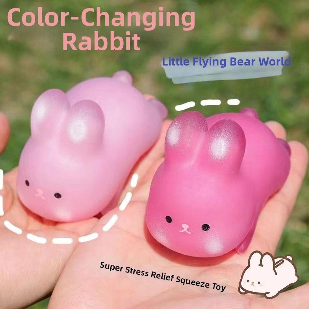 Rebound Squeeze Sensory Toy Squishy Bunny Color-changing toy Rabbit Pinch Le Uncompressed toy