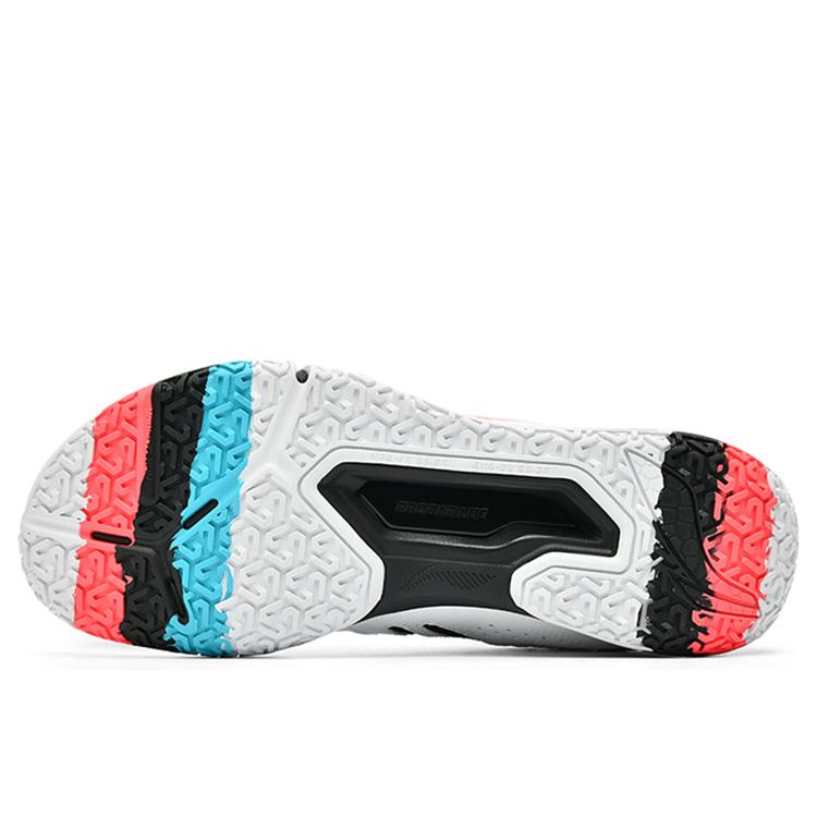 New LiNing Cushioned Slip Resistant Abrasion Resistant Low Top Badminton Shoes Unisex White AYTT003-2
