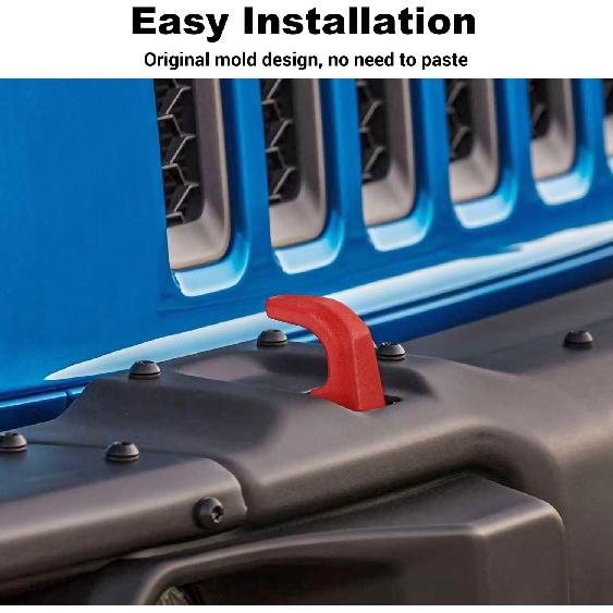 JWWY Bumper Tow Hook Covers Tow Trailer Hitch Receiver Cover Towing Hitch Rubber Sleeve Protector Cover Trim Fit for 2007-2025+Jeep Wrangler JL