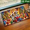 Rectangular Doormat 1pc, Christmas Puppies Gift Scene, Welcome Doormat, Non Slip Easy To Clean Entrance Rug, Perfect for Kitchen/ Bathroom/ Porch/ Liv