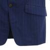 LANVIN Made in Japan wool Striped Pattern suit Setup Navy system Men's Used