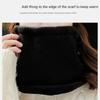 Thicken Plus Velvet Scarf Warm Knit Hat Cold-proof Neck Cover Solid Color Beanies Caps  Mens Womens