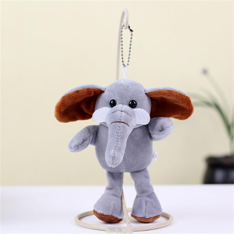 15Cm Optional Forest Animal  Plush Toy Small Grab Machine Doll Long-Legged Elephant Pendant Children's Small Gift