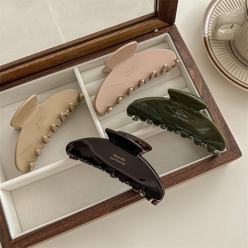 Damen Exquisite Elegante Acetat Große Haarklammern Temperament Hai Haarspangen Für Mädchen Haaraccessoires Französische Haarspangen
