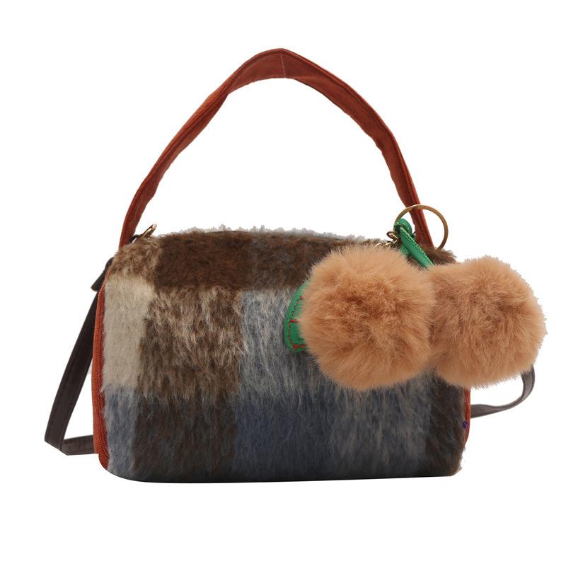 Plaid fashion autumn and winter new handbag 2025 shoulder messenger bag pillow bag casual