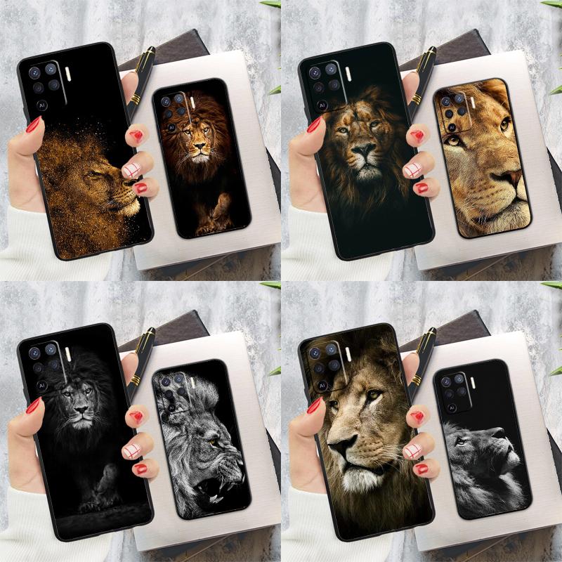 King Of The Jungle Lion Phone Case For Oppo A54 A74 A94 A15 A16 A17 A52 A72 A76 A96 A57 A58 A78 A98 A53S Cover Case