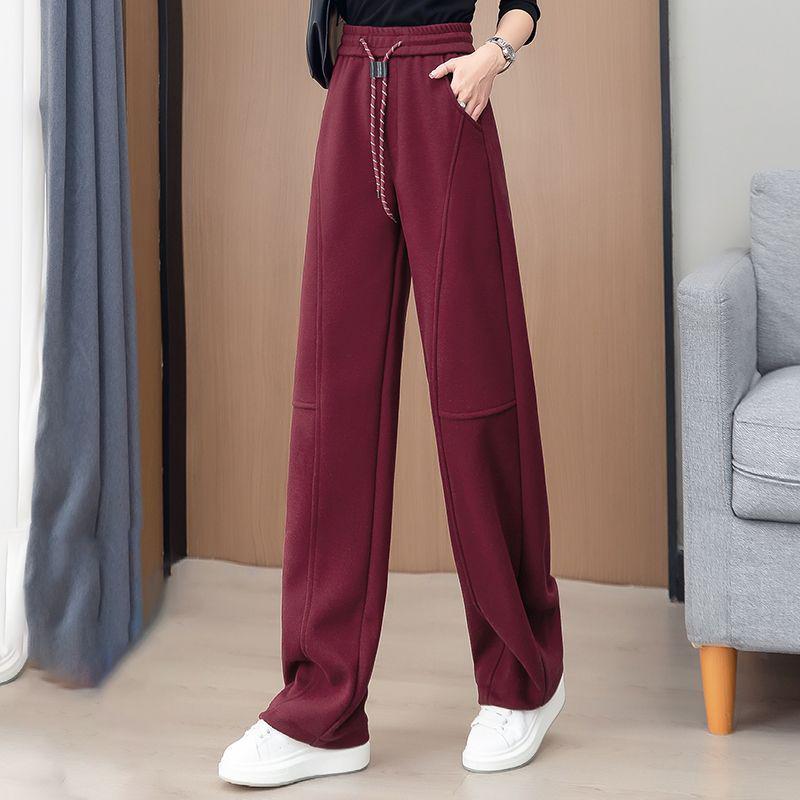 Women's Yellow Straight-Leg Sporty Casual Sweatpants - Spring/Autumn 2025 Collection
