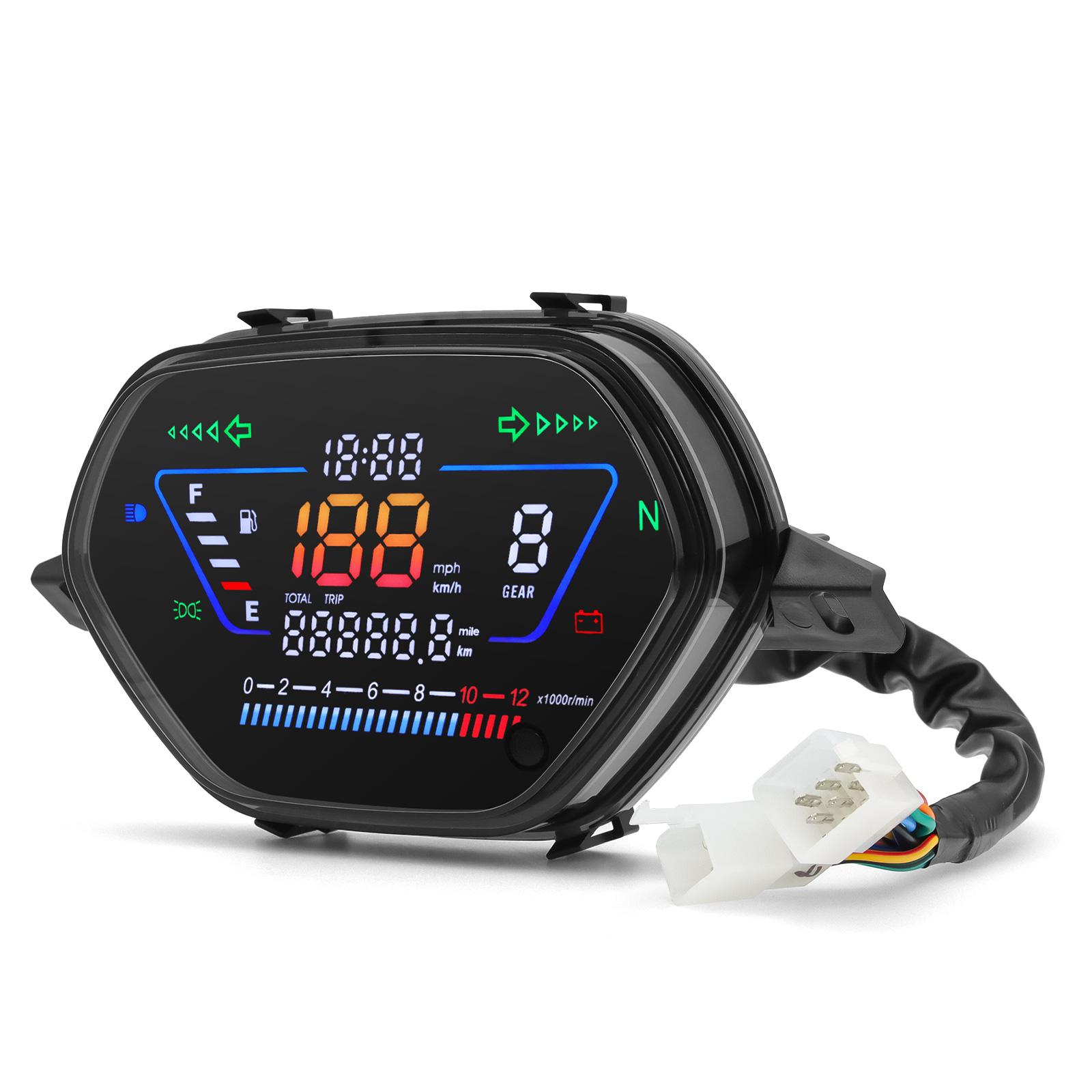 

For Honda WAVE100 110 Speedometer Motorcycle 199Km Digital Motorcycle LED Dashboard RPM Tachometer Odometer Motorcycle Meter