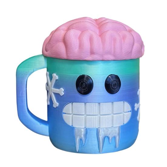 Smile Face Ice Cream Cup Holder Reusable Insulated Ice Cream Pint Sleeve 16oz Novelty Ice Cream Accessory