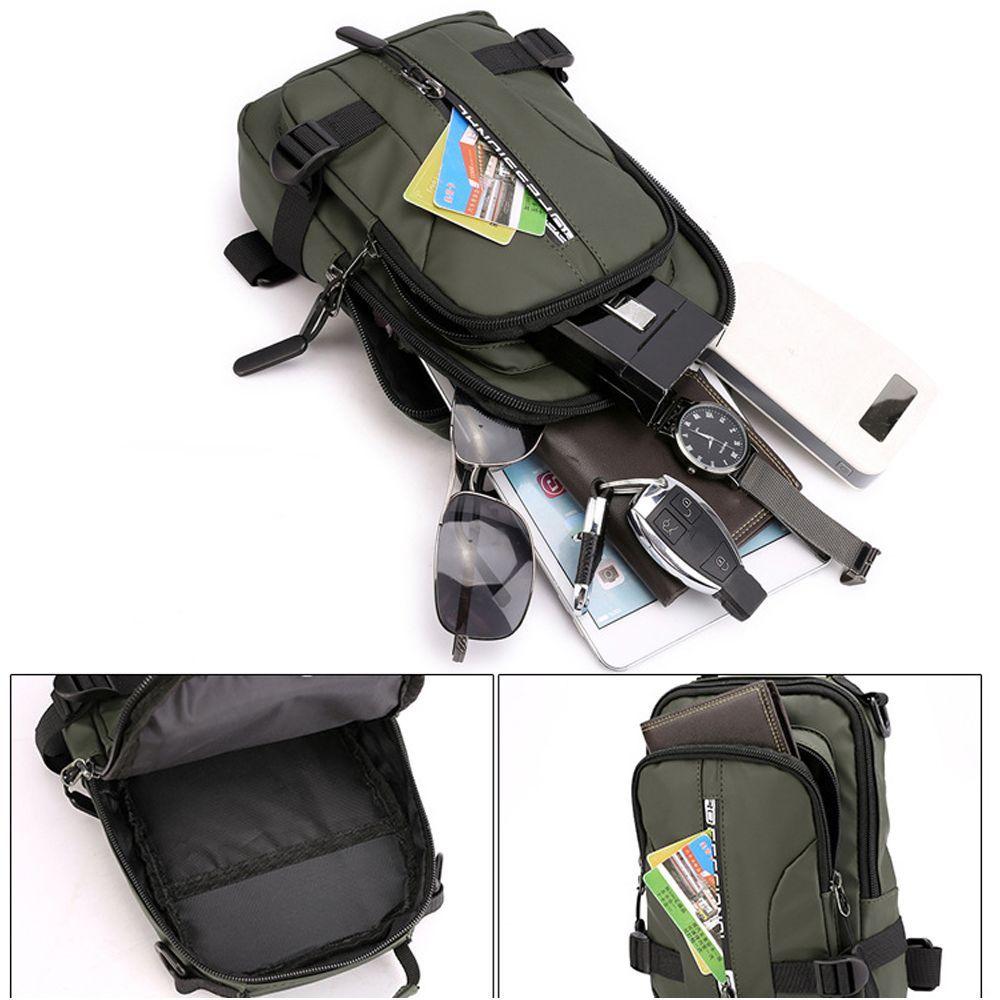 Side Rucksack Pack Nylon Crossbody Bag Messenger Chest Bag Men Small Backpack Travel Shoulder Bag