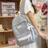 Schoolbag Milk Huhu Plaid Lace Backpack Girl Heart Travel Small Backpack Japanese Sweet Wind Student Party School Bag