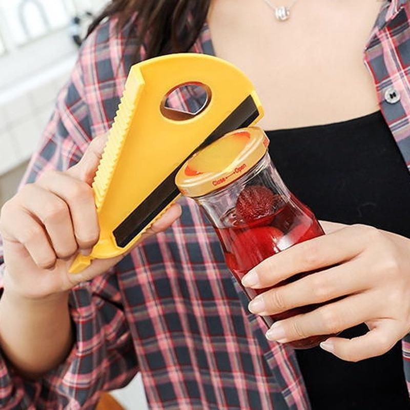 Multifunktionell Ölburköppnare Läskburkar Flasköppnare Halkfri Öl Dryck Läsk Vin Redskap Burköppnare Utomhusverktyg LS