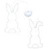 2 Pcs Easter Window Light Battery Operated LED Bunny Silhouette Lights Suction Hanging Fairy String Light for Indoor Outdoor Decor