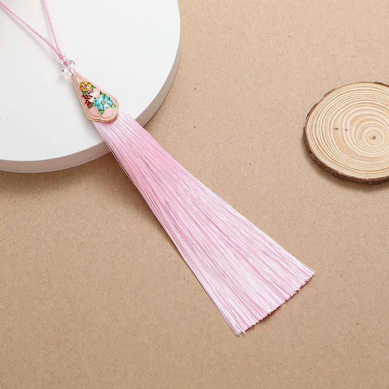 Chińskie klasyczne frędzle delikatny styl etniczny kwiat metalowa rama wisiorki DIY ozdoby rękodzielnicze breloczek dekoracja