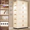 Multi-Layer Foldable Storage Cabinet for Baby Clothes & Snacks