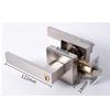 Matte Black Heavy Duty Keyed Entry Door Handle Set Square Door Levers Locks for Bedroom - Entrance Handleset
