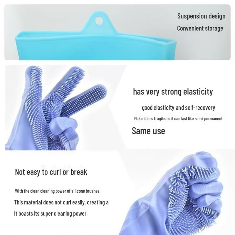 Pet Bathing Gloves: Anti-Scratch, Bite-Resistant, Durable Silicone Massage Gloves for Cat and Dog Washing