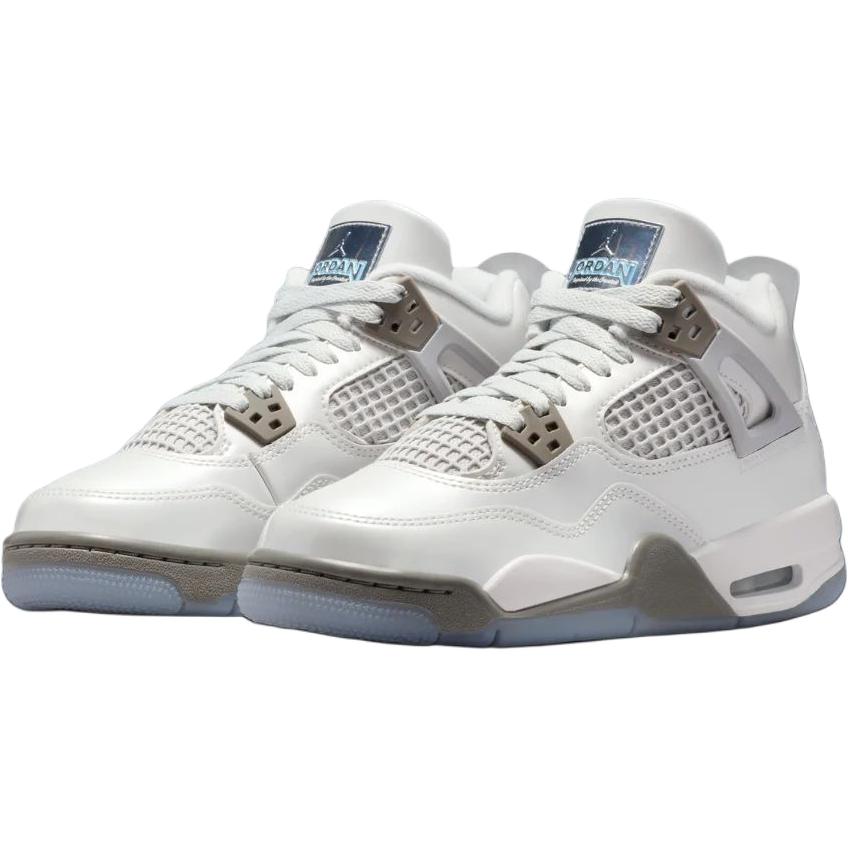 Jordan Air Jordan 4 Mid top Children's Basketball Shoes Gray Blue Teenagers HV4401-014