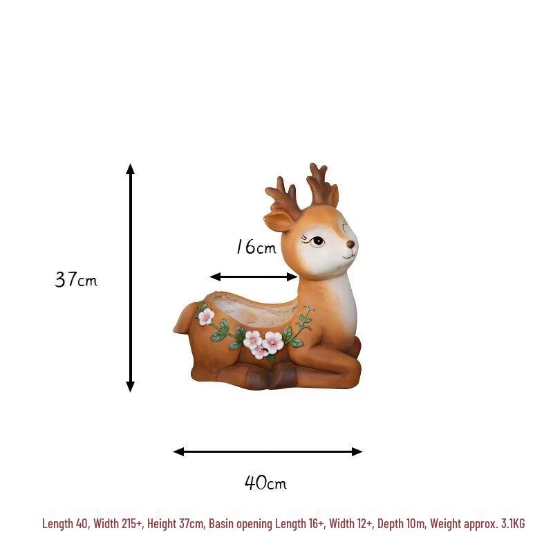 Cute Deer Garden Succulent Planter Ornament