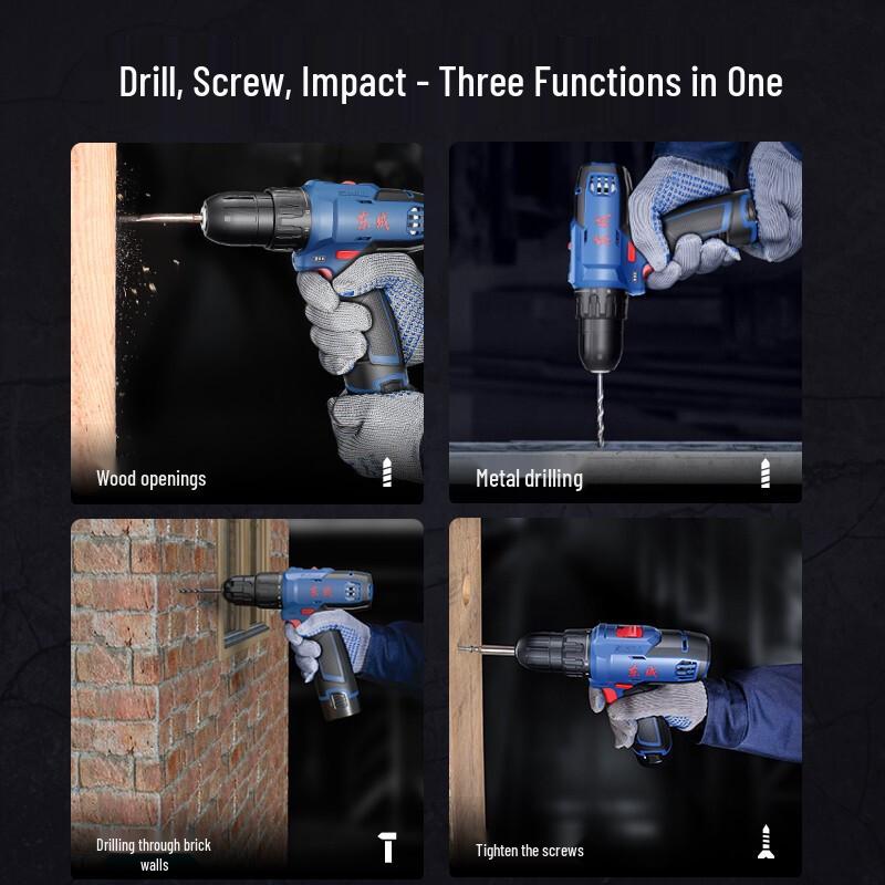 Dongcheng 16V Cordless Lithium-Ion Drill & Screwdriver CN Plug (adapter Included)