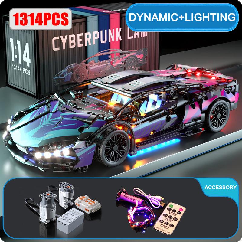 Technical APP Remote Control Moter Power Sport Car Building Blocks Bricks Speed Racing Supercar Sets Toys For Kids Models Gifts