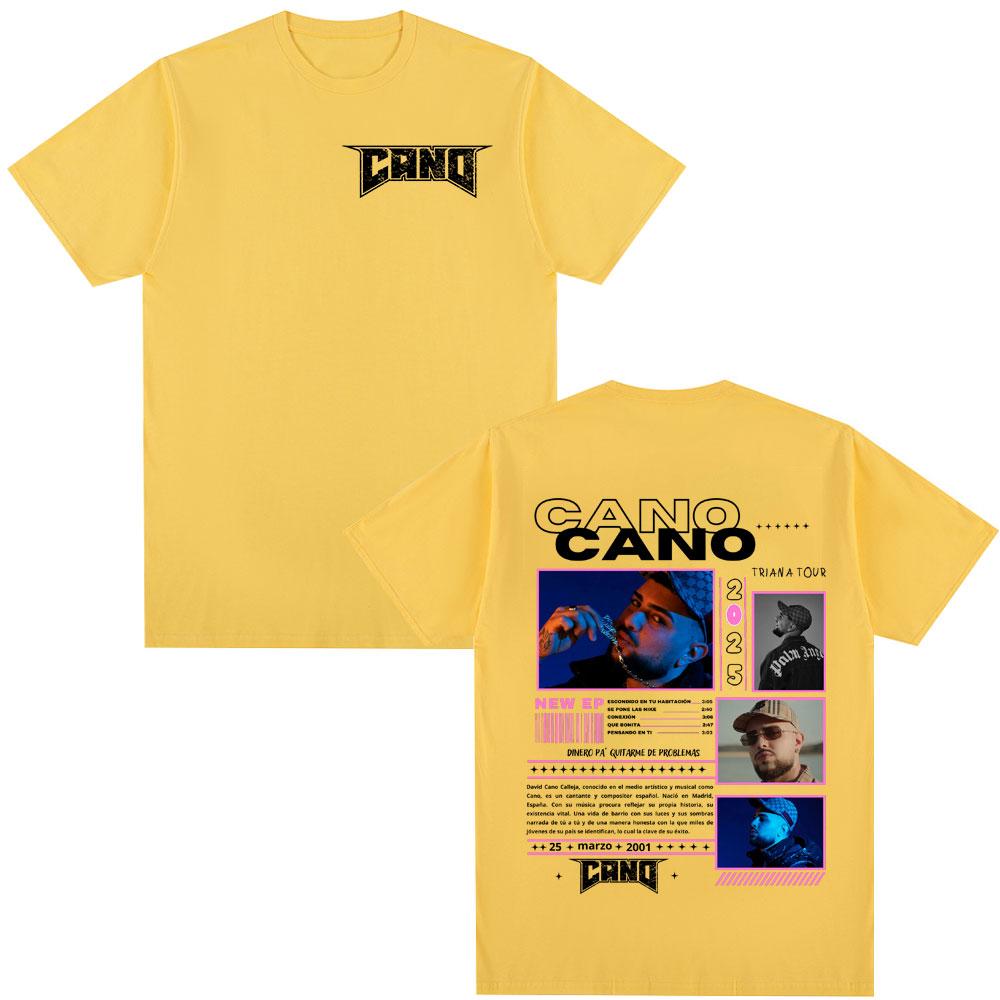 Rapper Cano Triana Tour Merch T-shirts Men Women Fashion Hip Hop Oversized T Shirt Comfort Cotton Casual Short Sleeve T-shirt