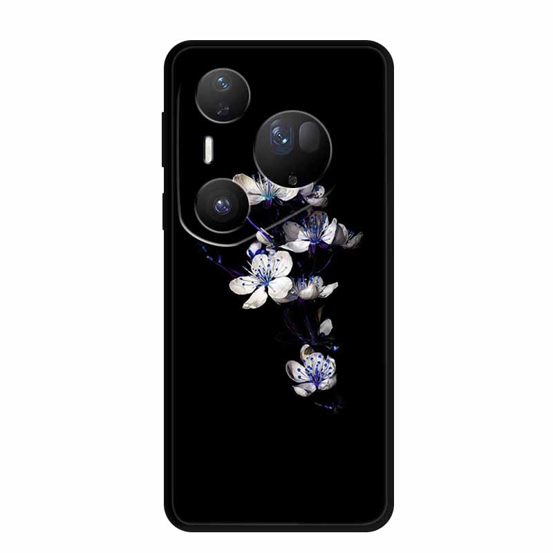 For Huawei Pura 80 Ultra 5G Case Coque Cartoon Cat Painted Black Silicone Soft Back Cover For Huawei Pura 80 Ultra Cases Shells