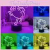 Adventure Jake Time The Dog Bend Over Figure 3d Night Light Acrylic Panel Base