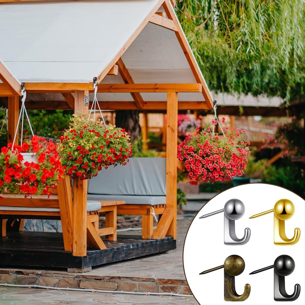 Pack Of 10 Zinc Alloy Wall Hook For Soft Corkboard Rustproof Push Pins Hangers Space Saving Home Office Decoration